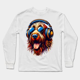 Spinone Italiano DJ Smiles with Rhythmic Vibes Long Sleeve T-Shirt